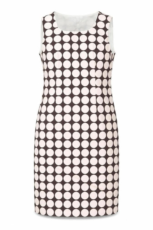 Country Casuals Petite Women's Brown Polka Dot Sheath Dress Size 8