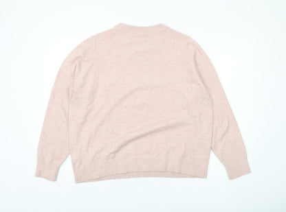 Back view of Marks & Spencer Pink Pullover Women's Jumper L