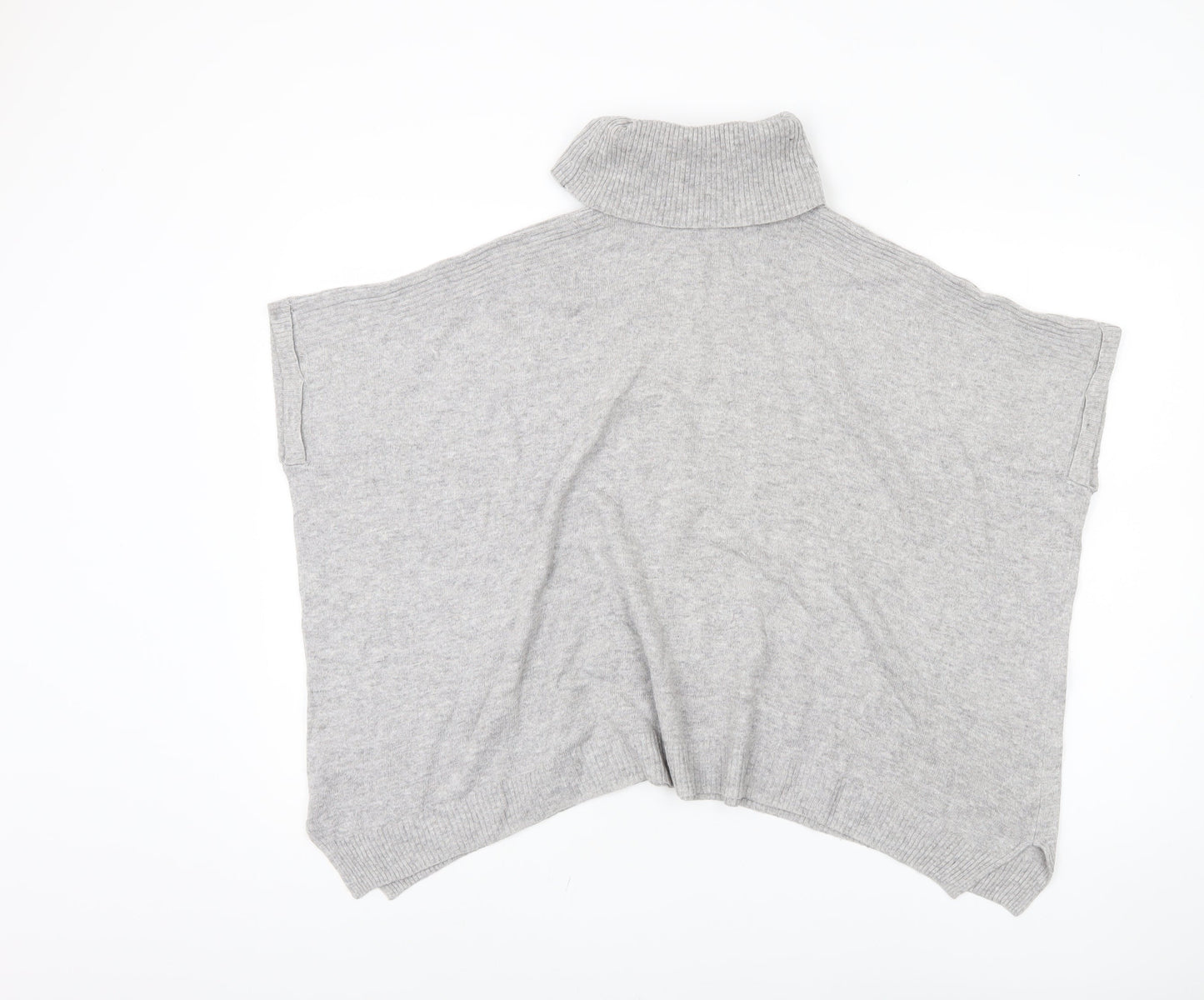 Dunnes Women's Grey Roll Neck Poncho Jumper S