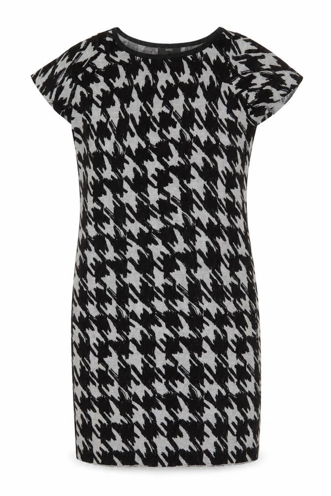 Marks & Spencer Women's Grey Houndstooth Dress Size 14