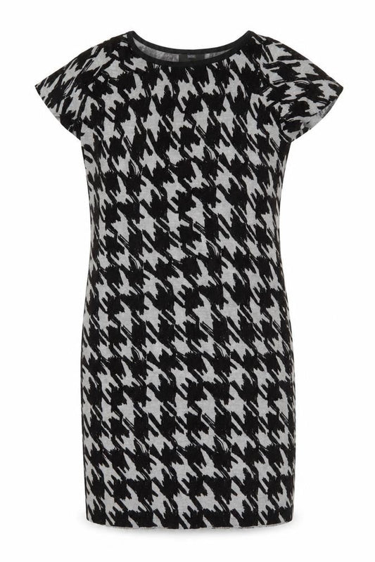 Marks & Spencer Women's Grey Houndstooth Dress Size 14