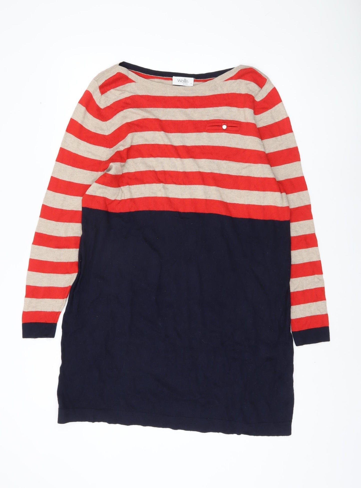 Wallis Women's Multicoloured Striped Pullover L