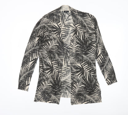 Additional front view of M&Co Women's Black Cardigan, size 10, Acrylic/Linen