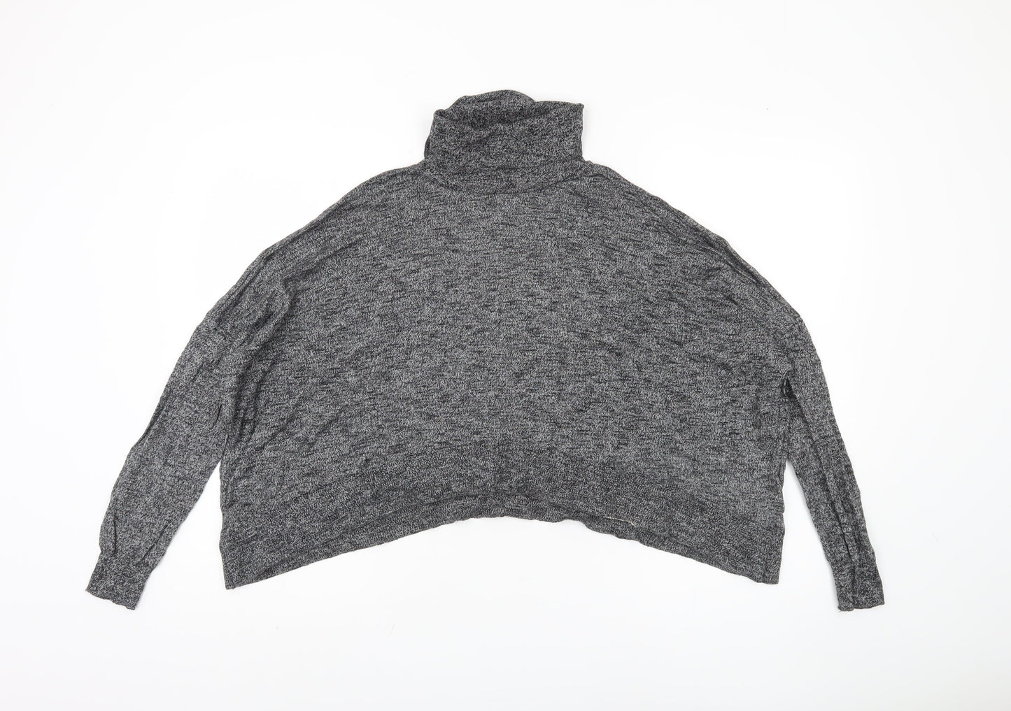 Zara Women's Grey Roll Neck Pullover, Size 12