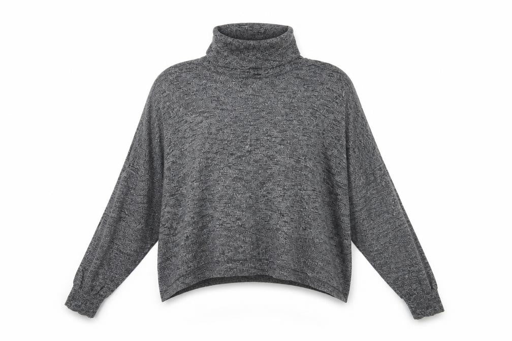 Zara Women's Grey Roll Neck Pullover, Size 12