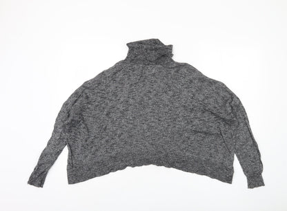 Back view of Zara Women's Grey Roll Neck Pullover, size 12