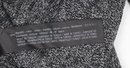 Close-up detail of Zara Women's Grey Roll Neck Pullover, size 12