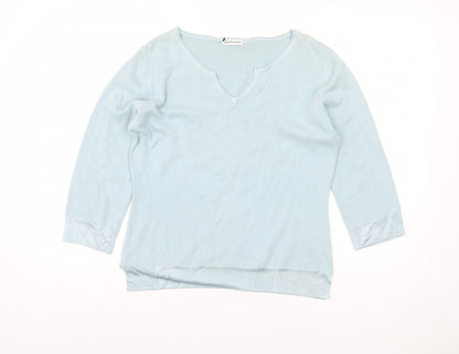 Additional front view of House of Fraser Women's Blue V-Neck Pullover, size S