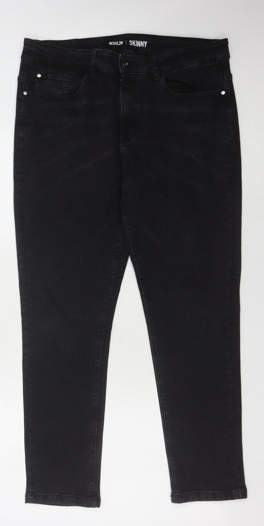 Pepco Men's Black Skinny Jeans W36/L28