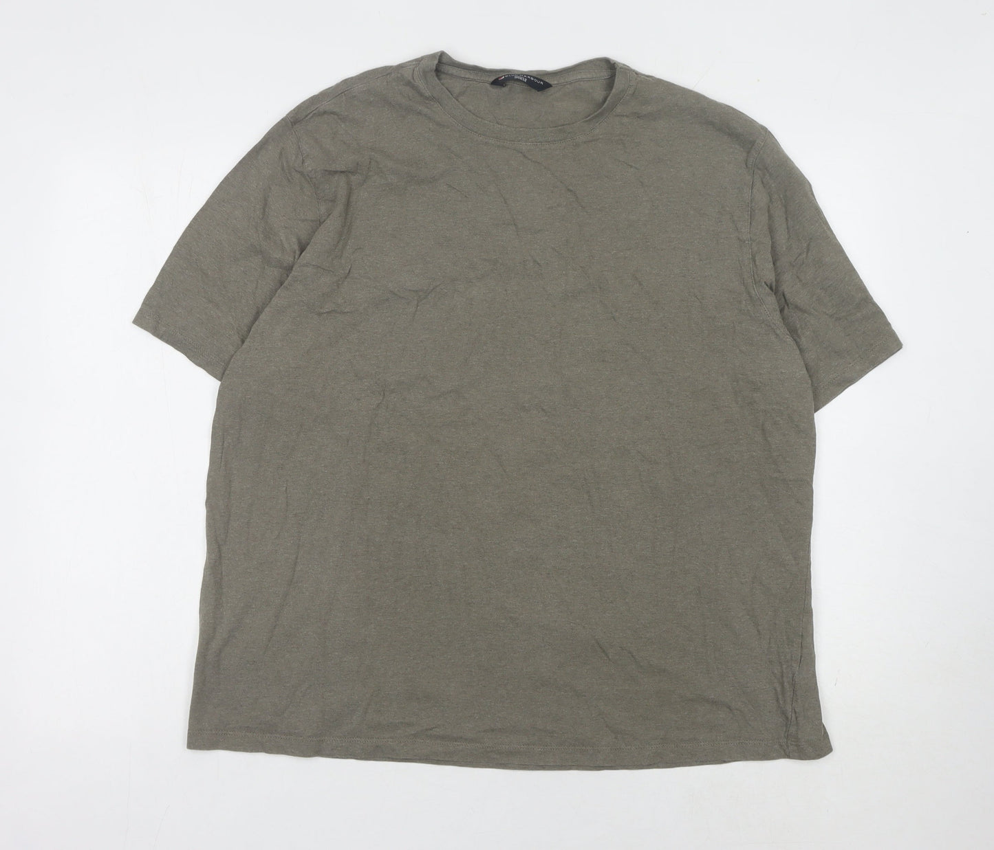 Marks and Spencer Men's XXL Beige Cotton T-Shirt