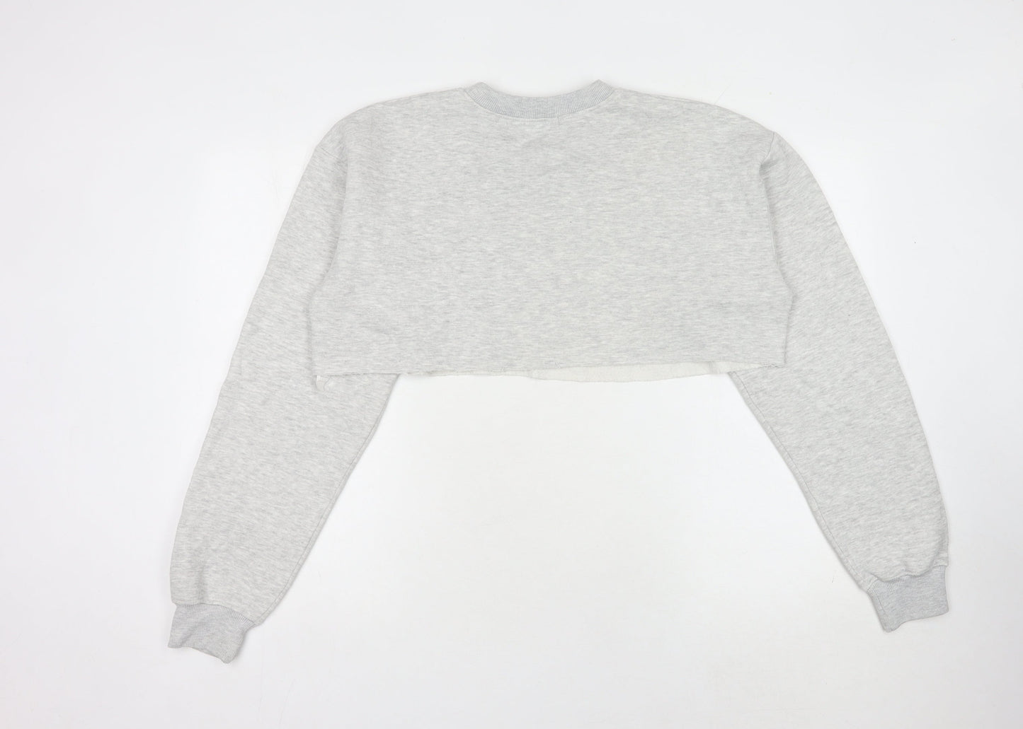 PrettyLittleThing Women's Grey Crew Neck Sweatshirt Small