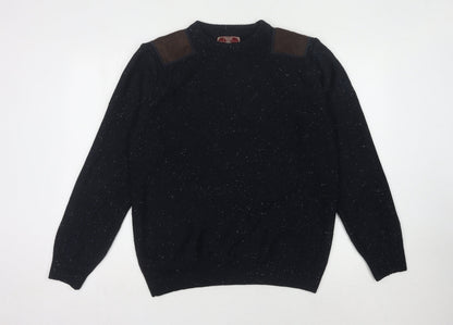 Additional front view of Next Men's Black Medium jumper