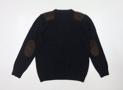 Back view of Next Men's Black Medium jumper
