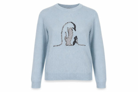 Front view of Marks & Spencer Women's Blue jumper, Small