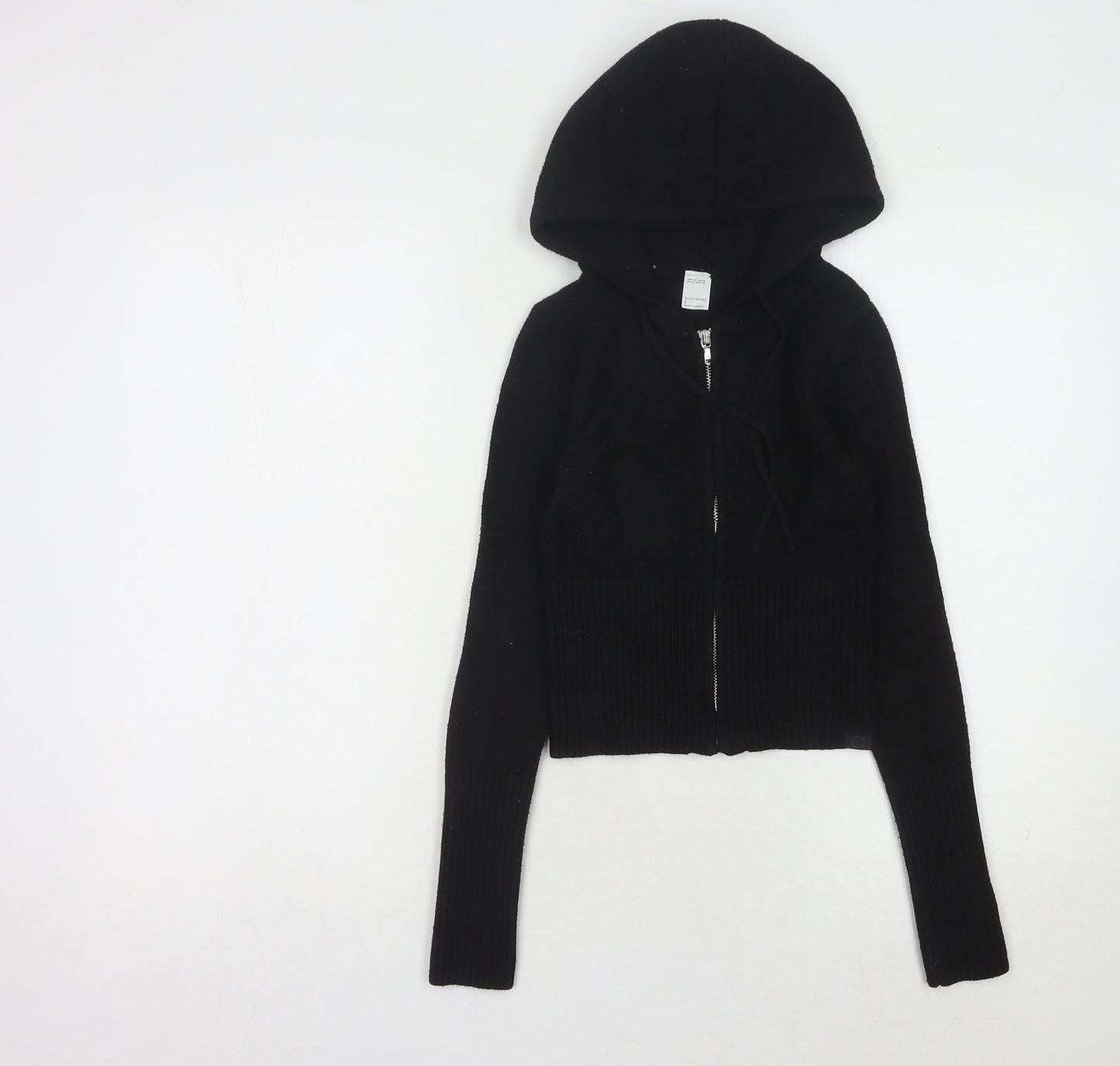 Gilly Hicks Womens Black Full Zip Hooded Jumper, Size S