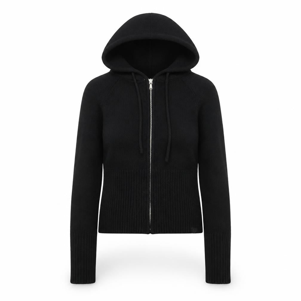 Gilly Hicks Womens Black Full Zip Hooded Jumper, Size S