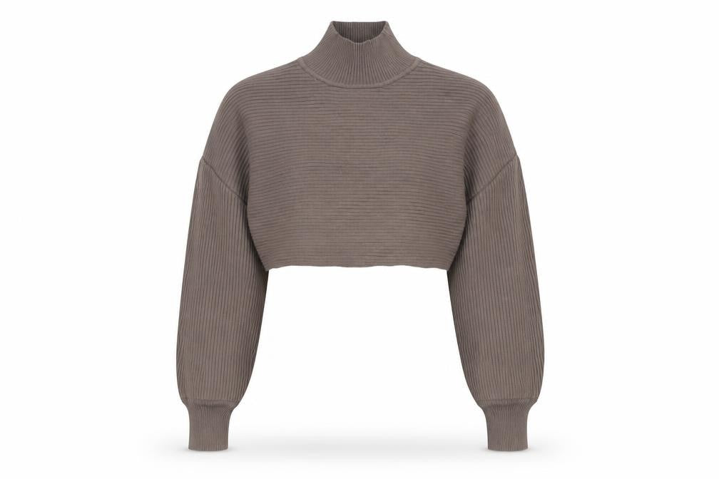New Look Brown Mock Neck Pullover Jumper S Women