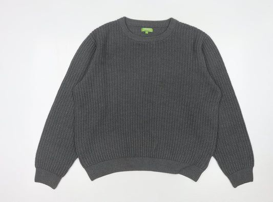 Feraud Women's Grey Knit Pullover Jumper Size L