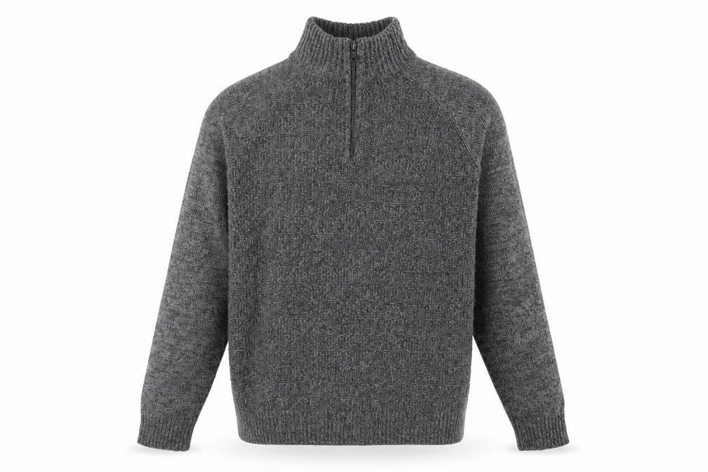 Burton Menswear Grey High Neck Pullover Jumper