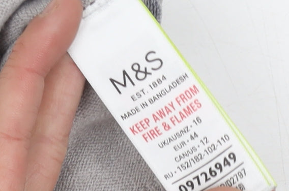 Marks and Spencer Grey Butterfly Print Pullover Jumper