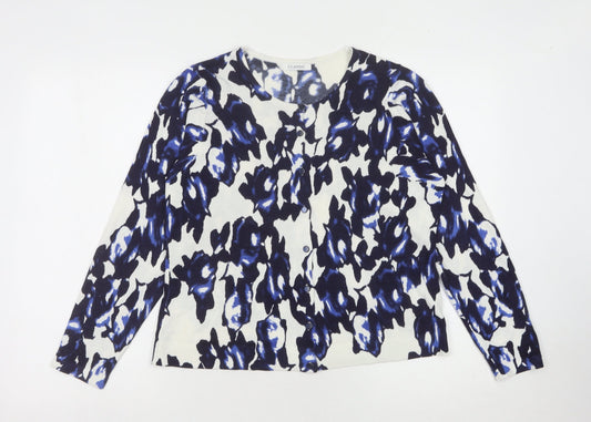Marks and Spencer Women's Blue Cardigan, Size 10