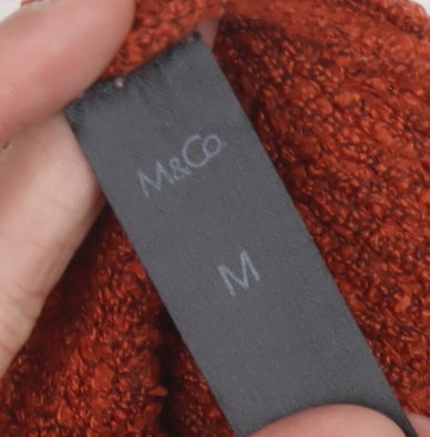 M&Co Women’s Red V-Neck Pullover Knit Jumper M