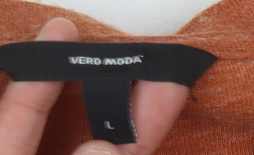 Vero Moda Women's Orange Pullover Jumper, Size L