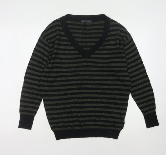 Marks and Spencer Women's Black Striped Pullover Jumper