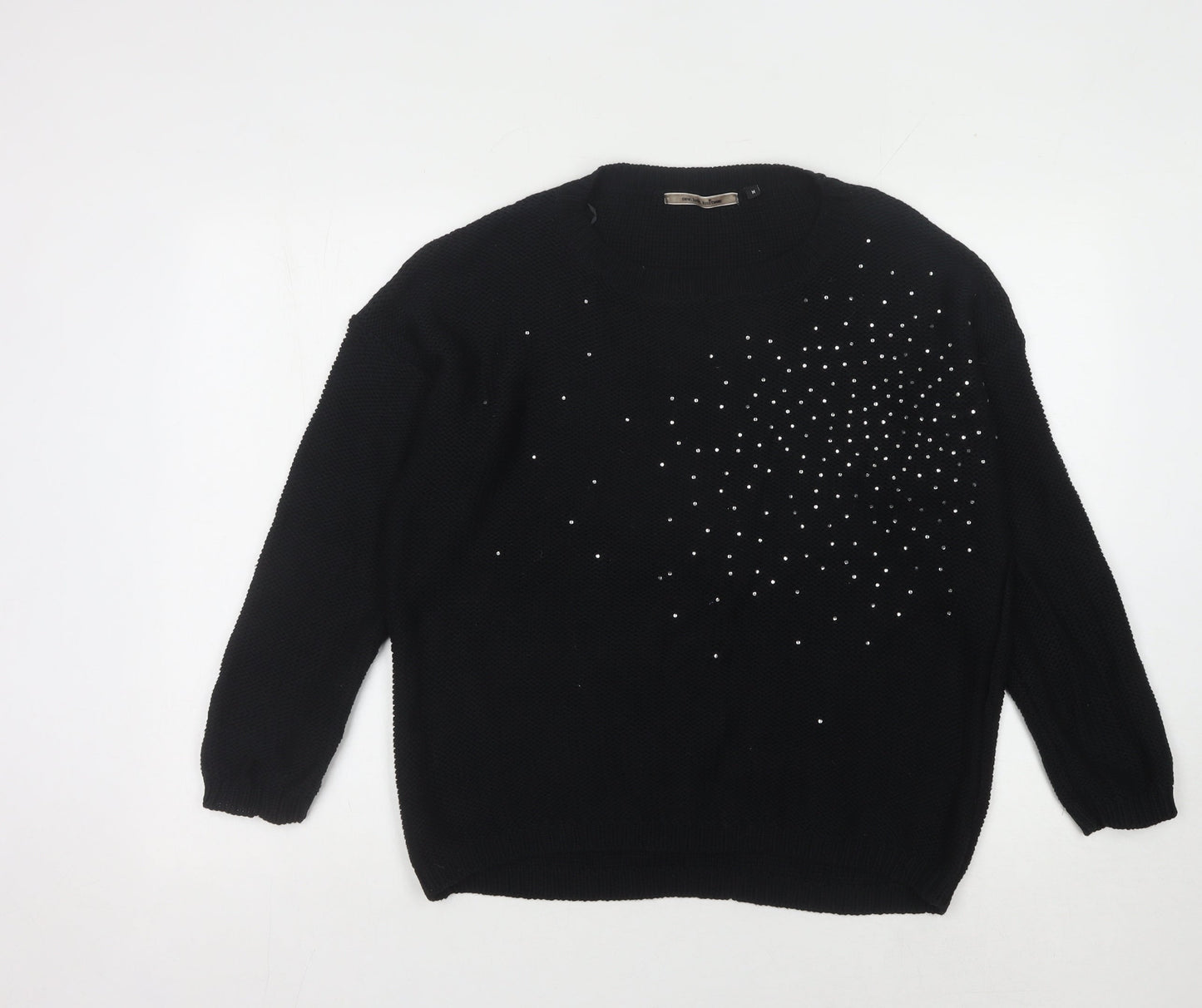 New Look Women's Black Studded Pullover Jumper M