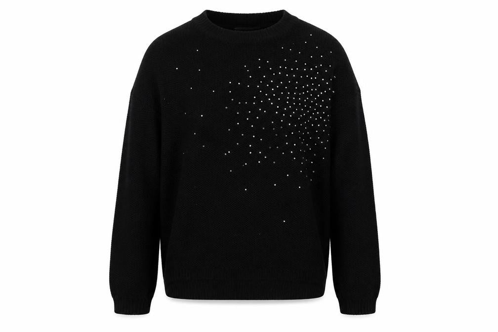 New Look Women's Black Studded Pullover Jumper M