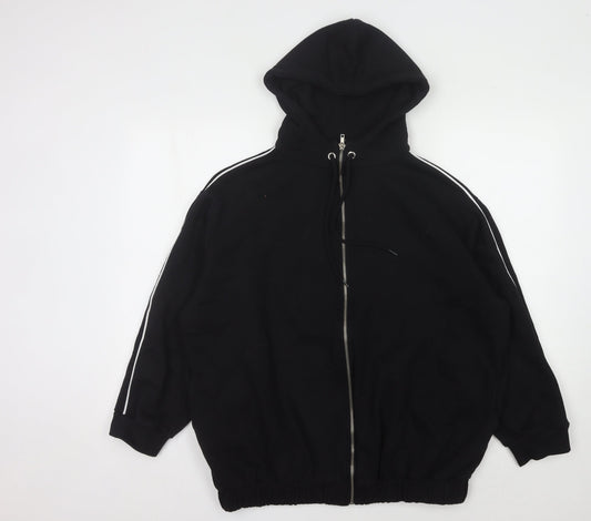 Boohoo Women’s Black Full Zip Hoodie Size 10