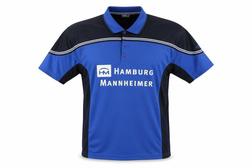 JAKO Men's Blue Black Football Polo Jersey L