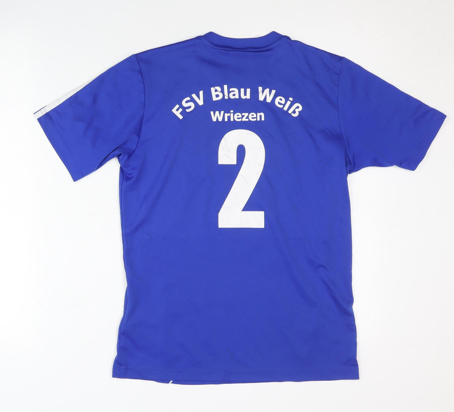 Adidas Boys Blue Football Jersey T-Shirt Size 13-14