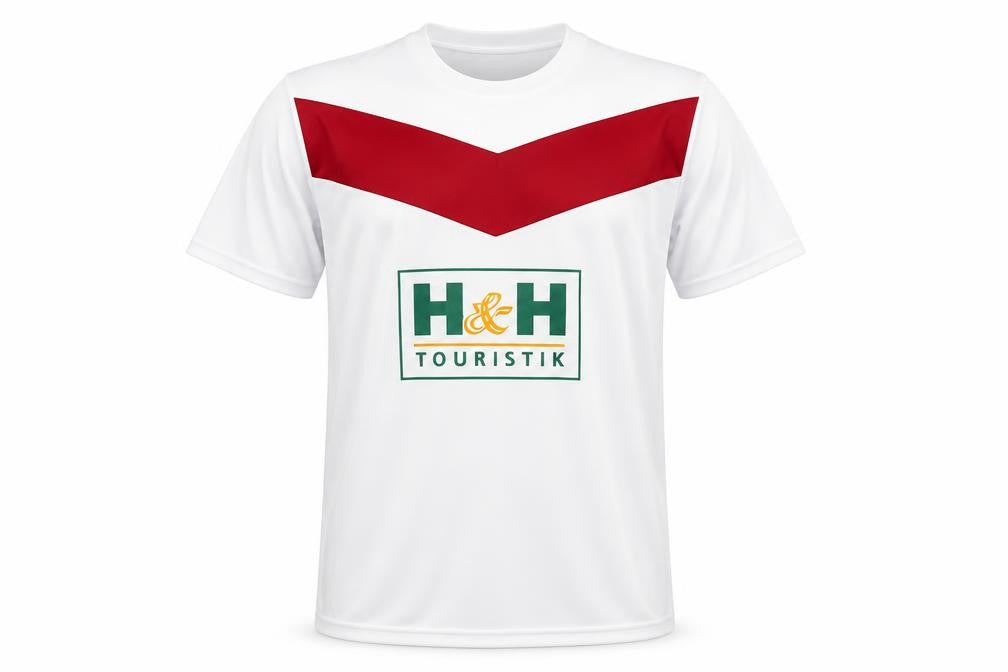 H&H Touristik Men's White Red XL Football Jersey
