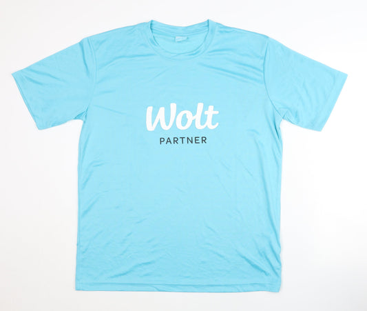 Wolt Blue Unisex Adult L Basic T-Shirt