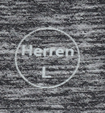 Herren Men's Grey Polyester Gym T-Shirt, Size L