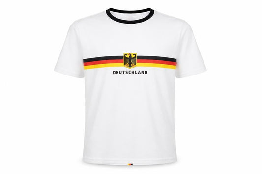 Front view of Crivit Men’s White Football Jersey T-Shirt M