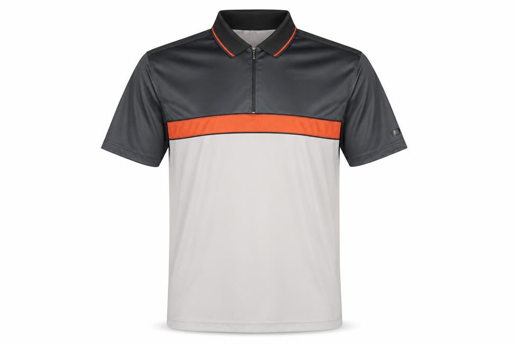 Let's Go Men's Grey Polo Shirt - Size M - 1/4 Zip