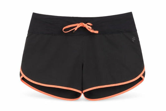 Front view of H&M Women Black Running Shorts, S