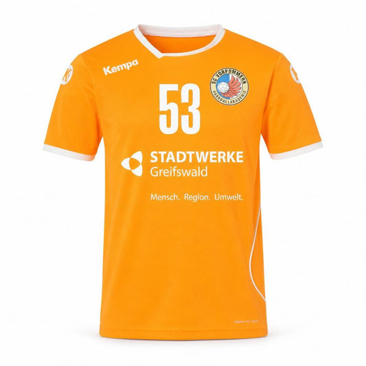Kempa Boys Orange Football Jersey 13-14Y Short Sleeve