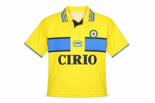 Front view of Non Originale Men's Yellow Football Jersey S - Vieri 32 Logo