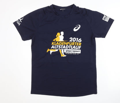 Additional front view of Asics Men's Blue Running T-Shirt -, size S, Sport, Logo