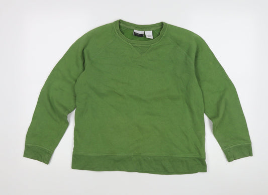 Kim Rogers Women's Green Crew Neck Pullover Sweatshirt S