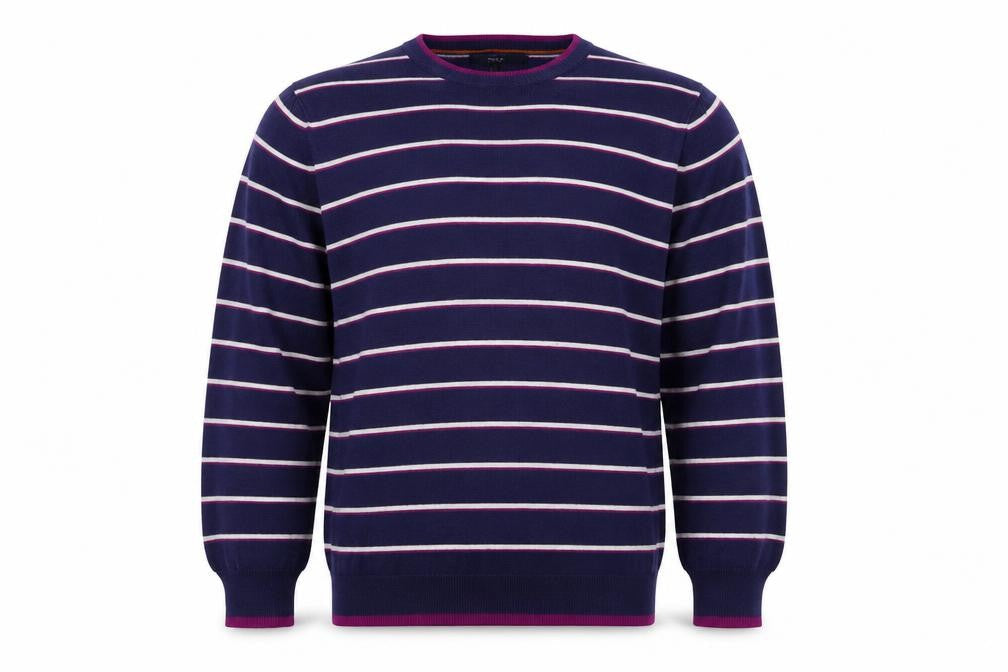 Next Men's Multicoloured Striped Pullover Jumper L