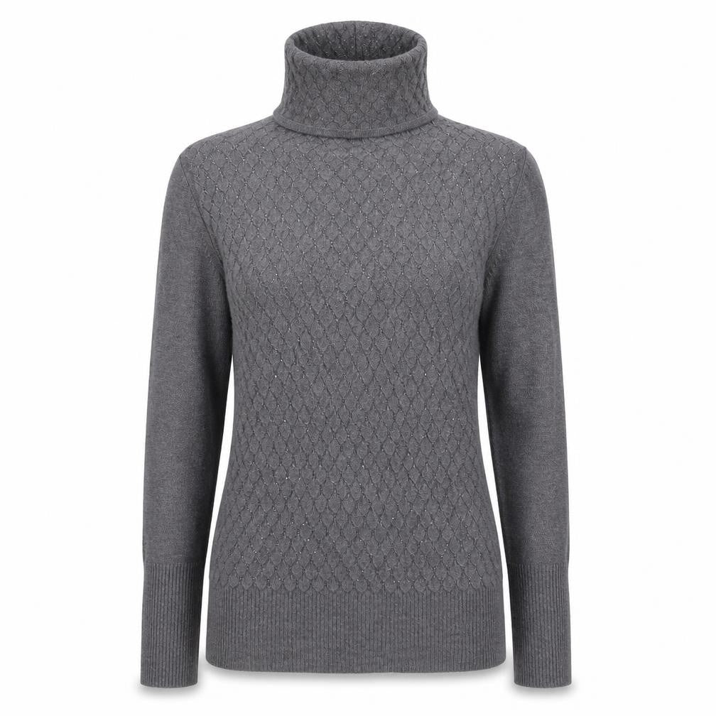 Passioni Women's Grey Roll Neck Pullover Jumper S