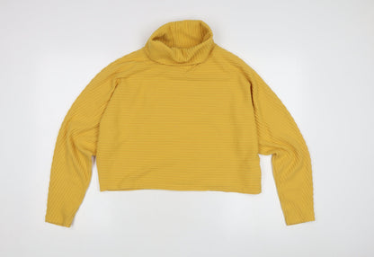 Additional front view of New Look Women's Yellow Roll Neck jumper Large