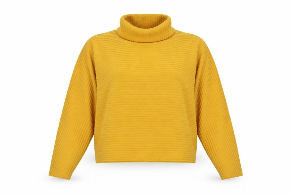 New Look Women's Yellow Roll Neck Pullover Jumper Large