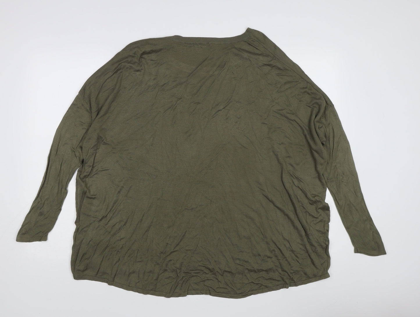 H&M Women’s Green Pullover Jumper - Size 14