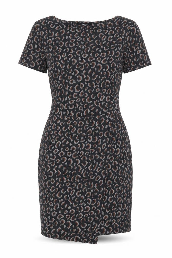 Next Women's Grey Animal Print Pencil Dress Size 10