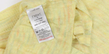 Next Women's Yellow Boat Neck Jumper Size L